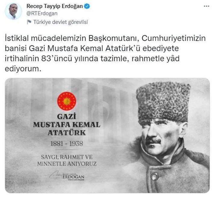 Devlet erkanı Atatürkün huzurunda Cumhurbaşkanı Erdoğan: Asla izin vermeyeceğiz