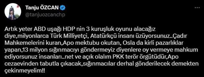 Tanju Özcandan CHPye HDP tepkisi: 3 kuruşluk oyunu alacağız diye...