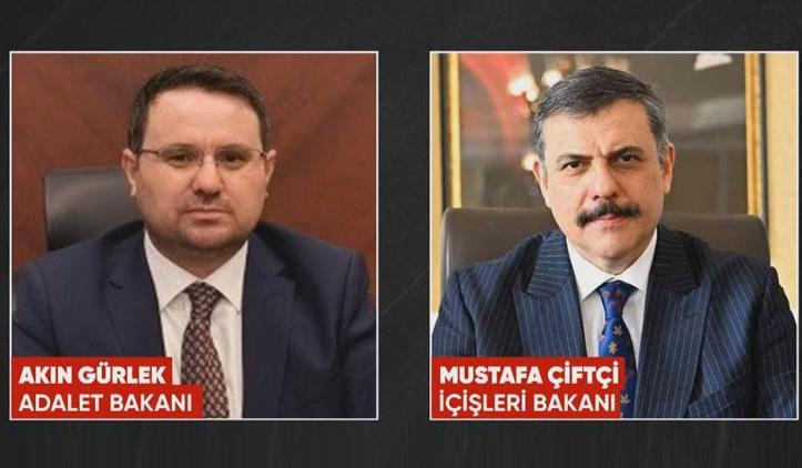 Kabine'de değişiklik: İçişleri Bakanı Mustafa Çiftçi, Adalet Bakanı Akın Gürlek oldu