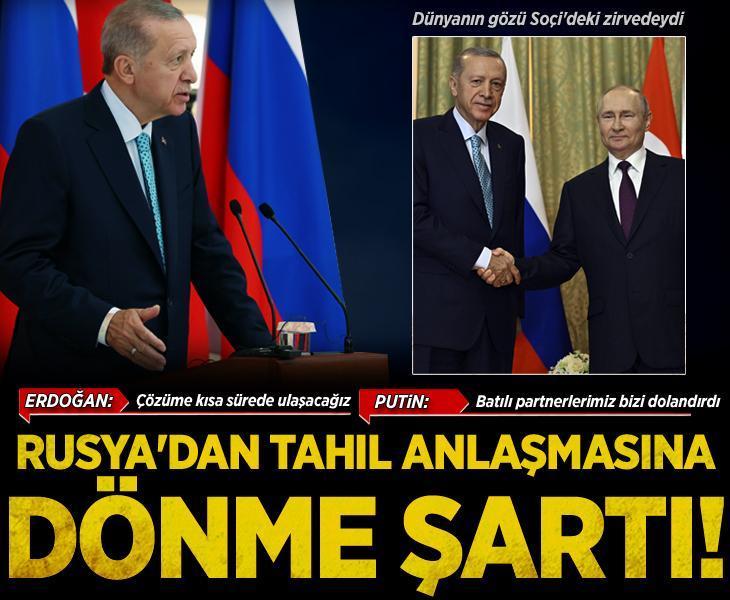 Erdoğan-Putin zirvesi sonrası flaş açıklamalar! Rusya'dan anlaşmaya dönme şartı