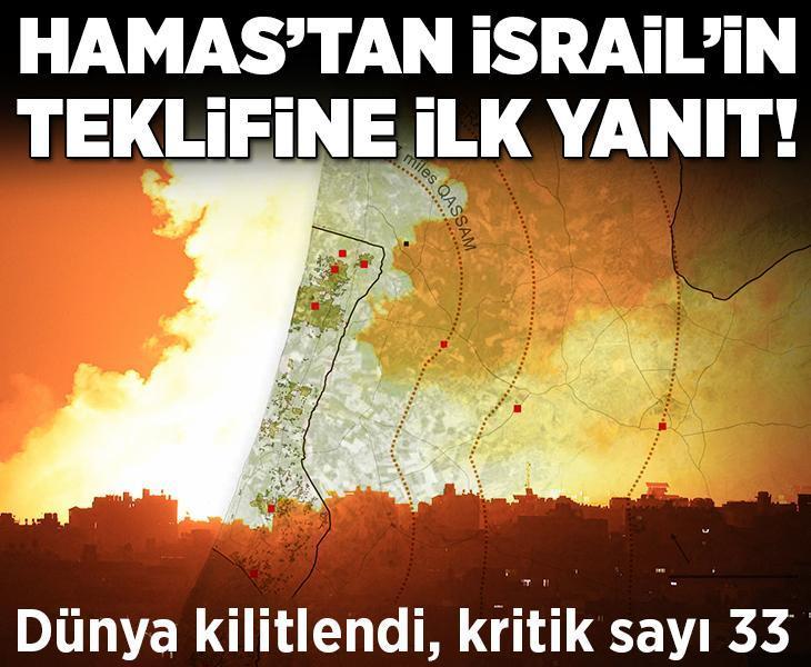 Savaşta son dakika... Hamas'tan İsrail'in teklifine ilk yanıt! Dünya kilitlendi