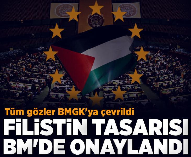 Son dakika: Filistin tasarısı BM'de onaylandı! BMGK'da oylanacak