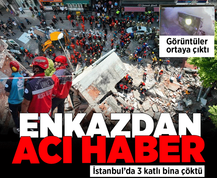 İstanbul'da bina çöktü! Çok sayıda ekip sevk edildi