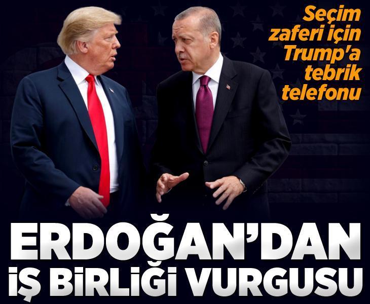 Son dakika! Erdoğan'dan ABD Başkanı seçilen Trump'a tebrik telefonu