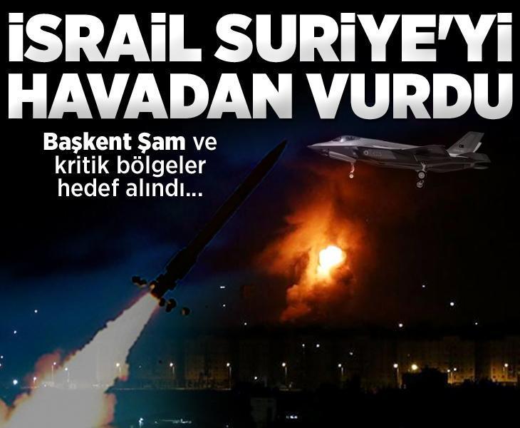 Son dakika! İsrail'den Suriye'ye hava saldırısı! Başkent Şam ve kritik bölgeler hedef alındı...