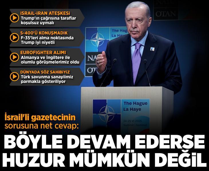 Erdoğan'dan NATO Zirvesi sonrası Eurofihgter ve F-35 konusu için son dakika açıklaması