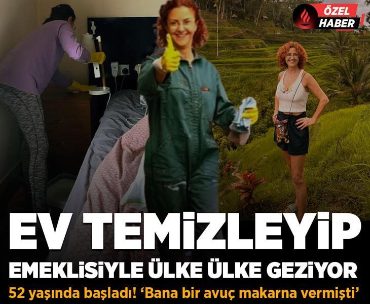 52 yaşında ev temizleyip emeklisiyle ülke ülke geziyor! 'Bana bir avuç makarna vermişti'