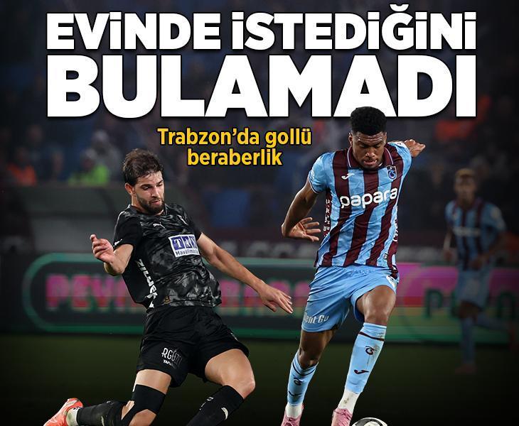 Trabzonspor, evinde istediğini bulamadı! Kritik maçta kazanan çıkmadı