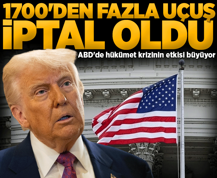 ABD'de hükümet krizi havacılık faaliyetlerini etkiledi! 1700'den fazla uçuş iptal edildi