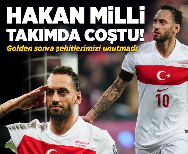 A Millli Takım’da Hakan Çalhanoğlu durdurulamıyor! Golden sonra asker selamı verdi