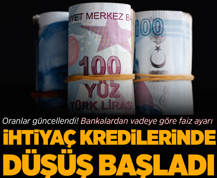 Bankadan kredi çekecekler dikkat! İhtiyaç kredilerinde düşüş başladı: Vadeye göre faiz ayarı