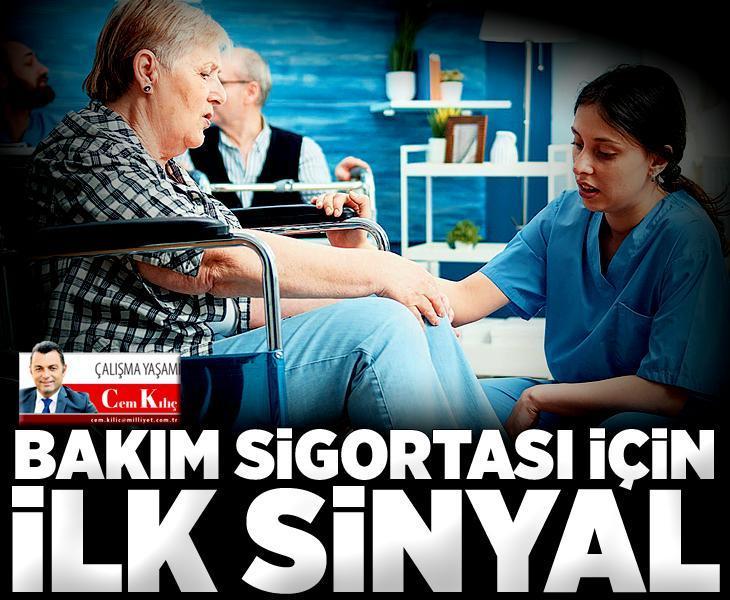 Bakım sigortası için ilk sinyal