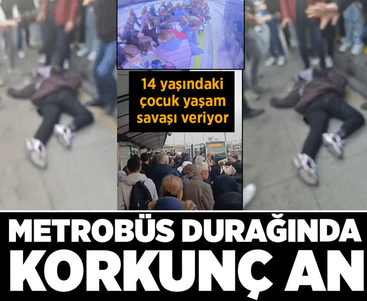 İstanbul'da durakta bayılan çocuk metrobüsün altında kalarak yaralandı