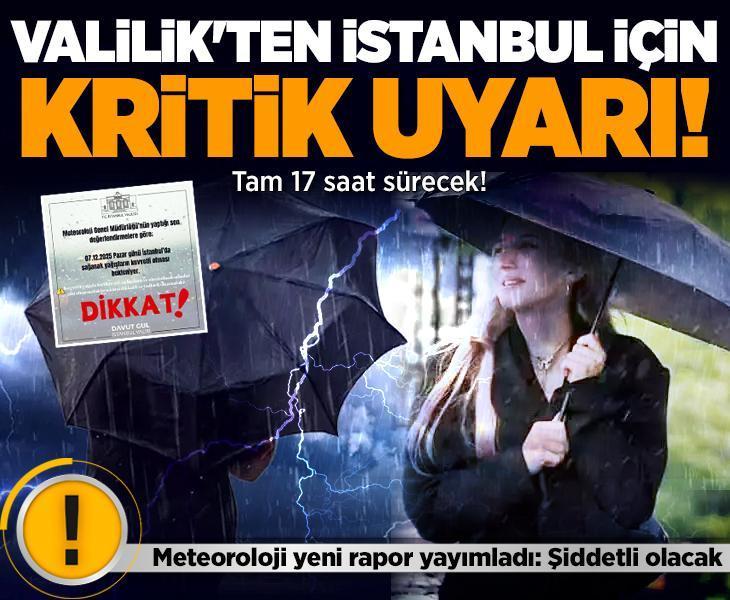 Meteoroloji ve Valilik'ten İstanbul için kritik uyarı! Sağanak yağış geliyor
