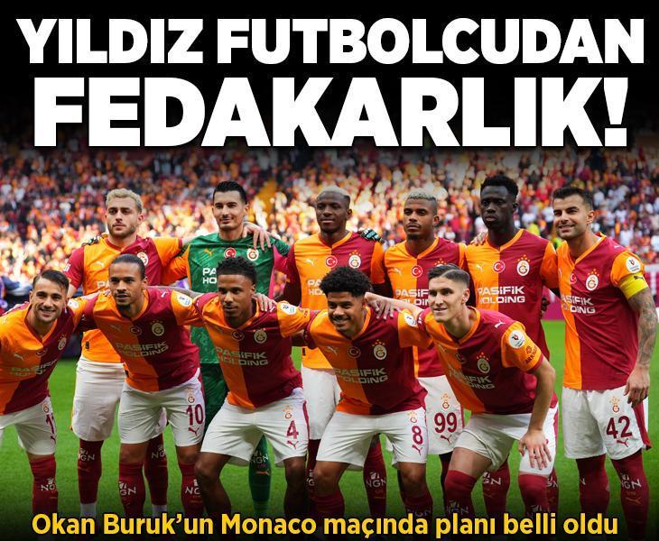 Galatasaray'da yıldız futbolcudan fedakarlık! Okan Buruk'un Monaco maçında planı belli oldu