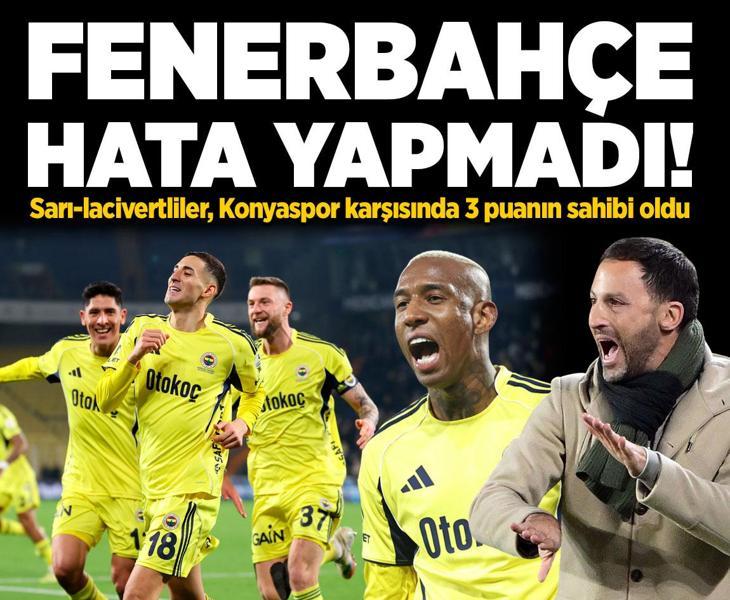 Fenerbahçe, Konyaspor'u rahat geçti! Talisca maça damga vurdu