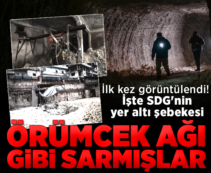 Örümcek ağı gibi sivillerin evlerinin altını sarmışlar! İşte SDG'nin Halep'teki yer altı şebekesi