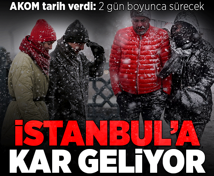 İstanbul’a kar yine geliyor! AKOM tarih verdi: Yeniden geliyor