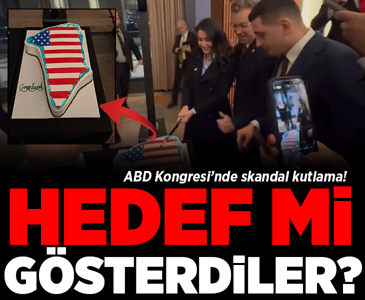 ABD Kongresi'nde skandal pastalı kutlama! Hedef mi gösterdiler?