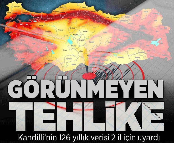 Kandilli’nin 126 yıllık verisi 2 il için uyardı! Görünmeyen tehlike
