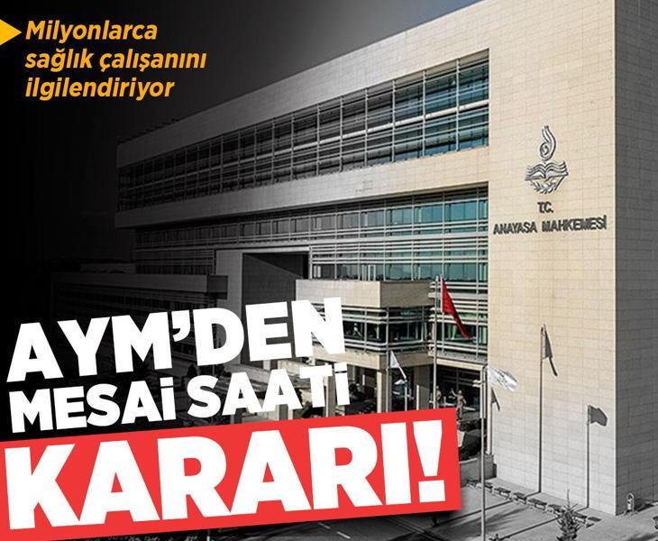 AYM’den sağlık çalışanları için kritik karar: Nöbet ücret sınırı iptal