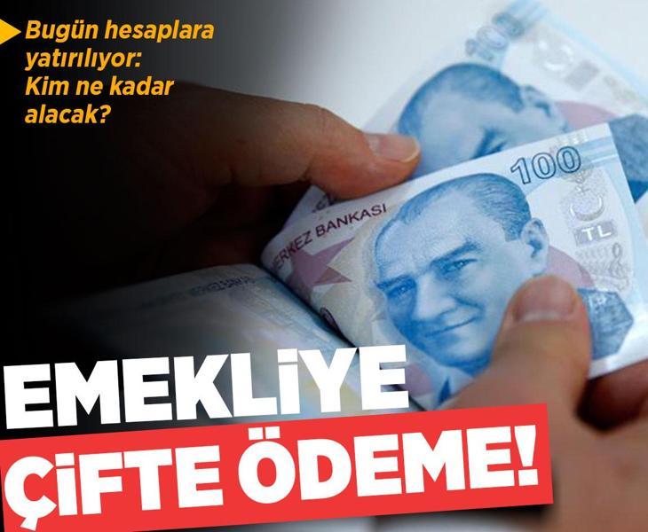 Emekliye çifte ödeme! Bugün hesaplara yatırılıyor: Kim ne kadar alacak?