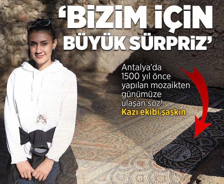 Kazı ekibi şaşkın: Antik kentte 1500 yıl önce yapılan mozaikten günümüze ulaşan mesaj