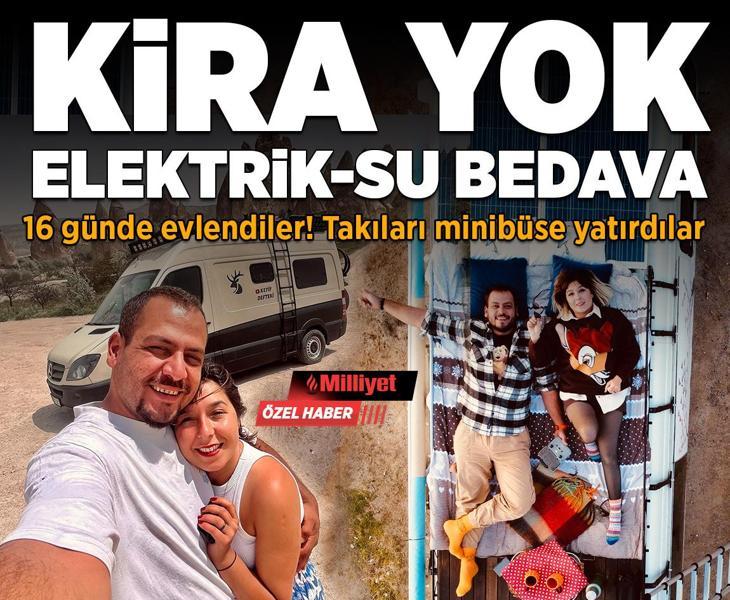 16 günde evlendiler, takıları eski bir minibüse yatırdılar! 'Kira yok, elektrik-su bedava'