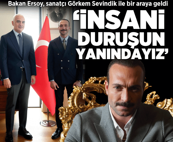 Bakan Ersoy'dan İsrail'in idam yasasına tepki gösteren oyuncu Görkem Sevindik'e destek