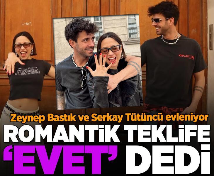 Paris'te romantik anlar! Serkay Tütüncü’den sevgilisi Zeynep Bastık'a evlenme teklifi
