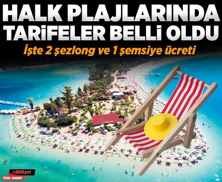 Dalaman’da 2 şezlong ve 1 şemsiye 350 TL