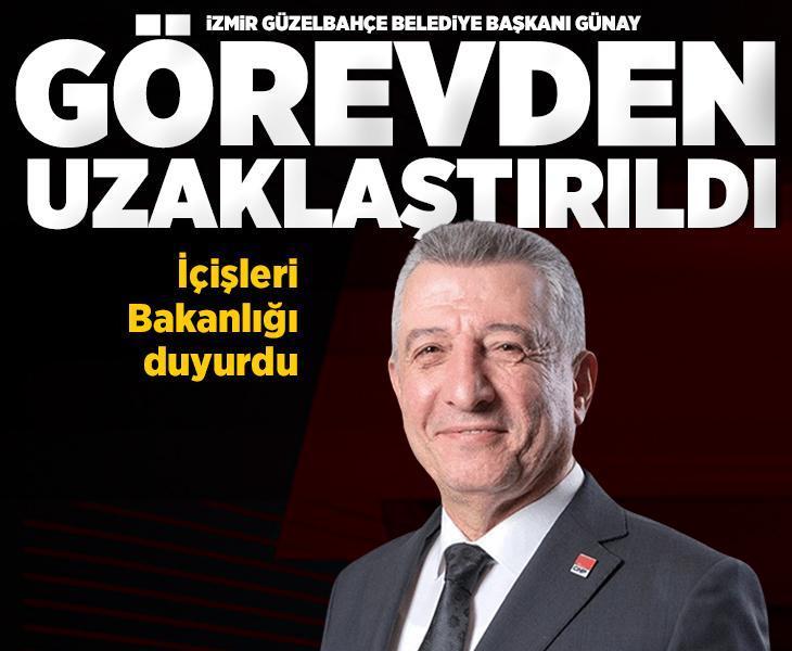İzmir Güzelbahçe Belediye Başkanı Mustafa Günay görevden uzaklaştırıldı