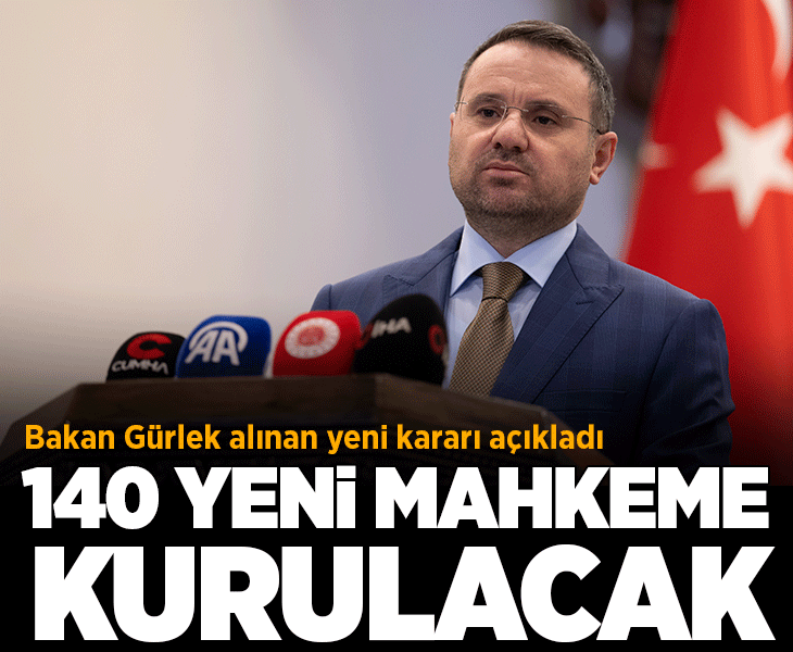 Son dakika... 140 yeni mahkeme kuruluyor! Bakan Gürlek duyurdu