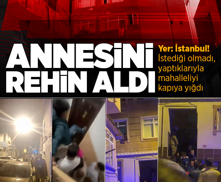 Fatih'te dehşet! Para vermeyince annesini bıçakla rehin aldı: Pencereden kaçmaya çalıştı