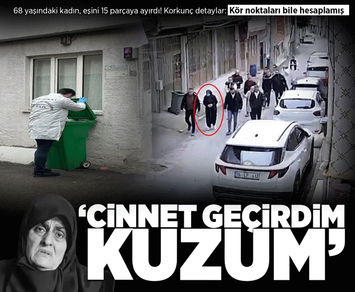 68 yaşındaki kadın eşini öldürdü, 15 parçaya ayırdı! İddianamede korkunç detaylar: Kör noktaları bile hesaplamış