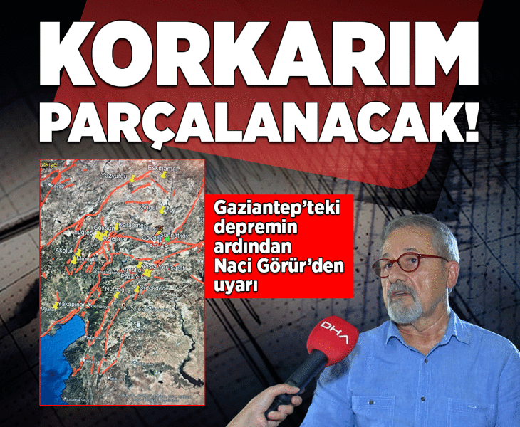 Gaziantep'te 4,6 büyüklüğündeki depremin ardından Naci Görür'den korkutan açıklama! 'Korkarım parçalanacak'