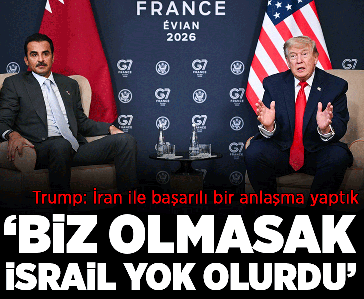 ABD Başkanı Trump'tan İran ile anlaşma açıklaması! 'Biz olmasaydık İsrail yok olurdu'