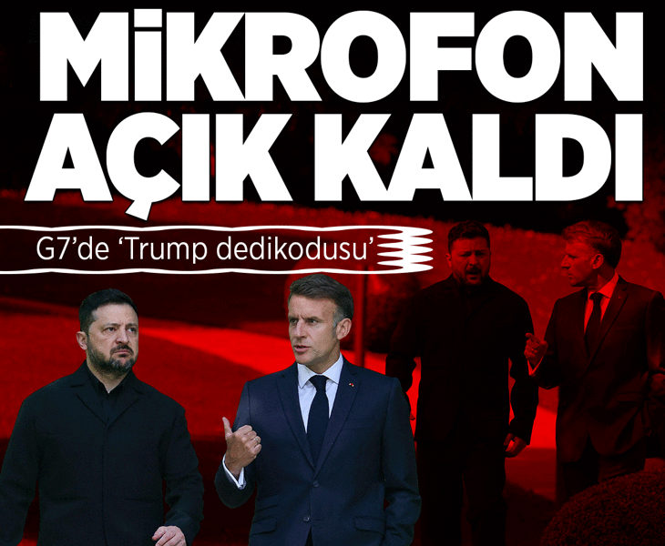 G7 Zirvesi'nde Macron ve Zelenskiy'den Trump dedikodusu! Mikrofon açık kaldı