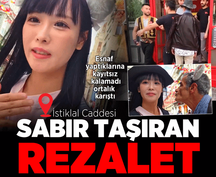 İstiklal Caddesi’nde skandal görüntü! Esnaf müdahale etti, ortalık karıştı