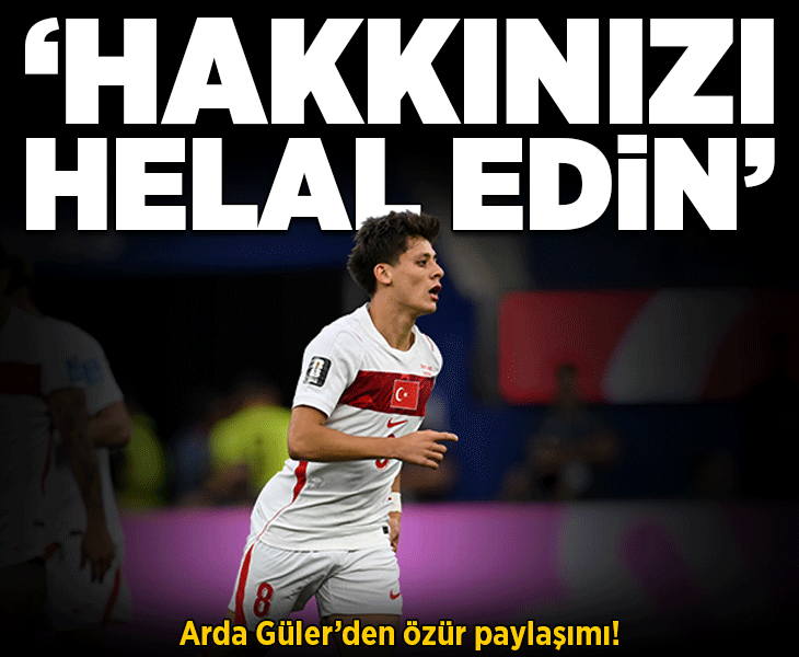 A Milli Takım'da Arda Güler'den paylaşım! 'Özür dileriz'