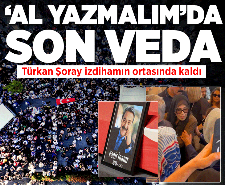 'Al Yazmalım'da son veda... Türkan Şoray, Kadir İnanır'ın cenazesinde izdihamın ortasında kaldı!
