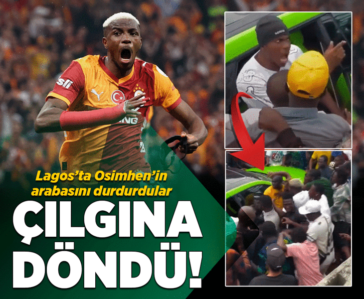 Nijerya'da Osimhen izdihamı! Küplere bindi, tepki gösterdi
