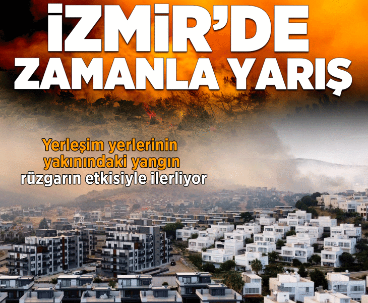 Son dakika: İzmir'de korkutan yangın! Rüzgarın etkisiyle alevler ilerliyor