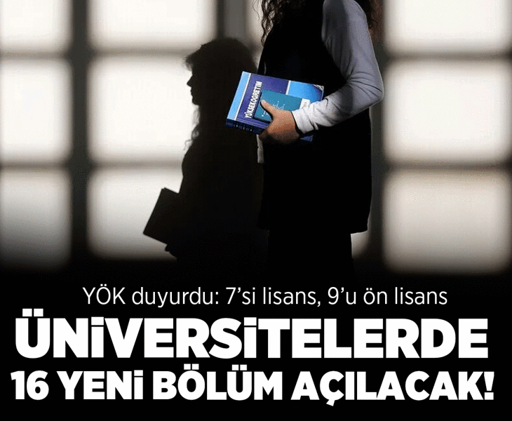 YÖK duyurdu! Üniversitelerde 16 yeni lisans ve ön lisans programı açılacak
