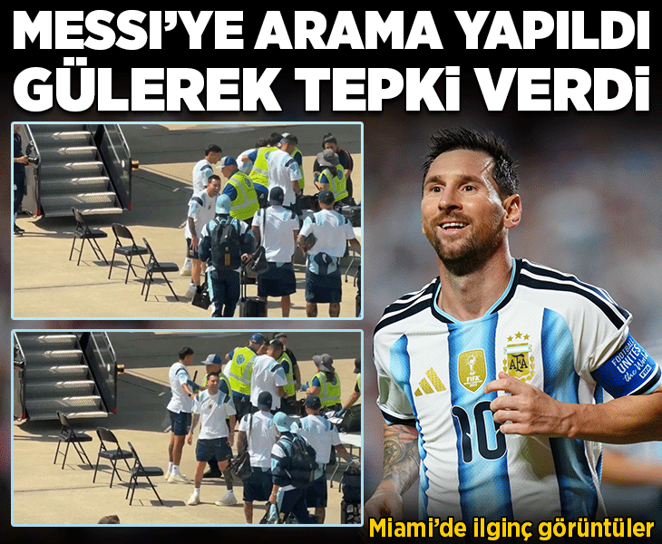 Lionel Messi'nin üstü arandı, gülere tepki verdi!