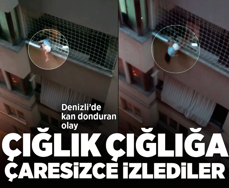Denizli'de yürekleri ağza getiren kayıt! Çığlık çığlığa çaresizce izlediler