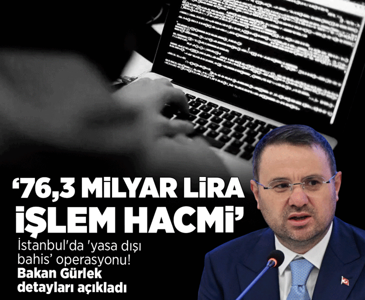 İstanbul'da 'yasa dışı bahis ve kumar' operasyonu! Bakan Gürlek: 76,3 milyar lira işlem hacmi var
