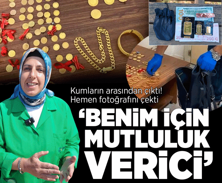Plajda kumların arasından çıktı! Hemen fotoğrafını çekti: Benim için mutluluk verici