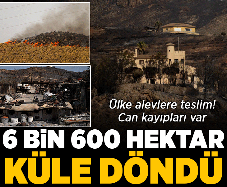 İspanya alevlere teslim! 6 bin 600 hektarlık alan küle döndü: Can kaybı var