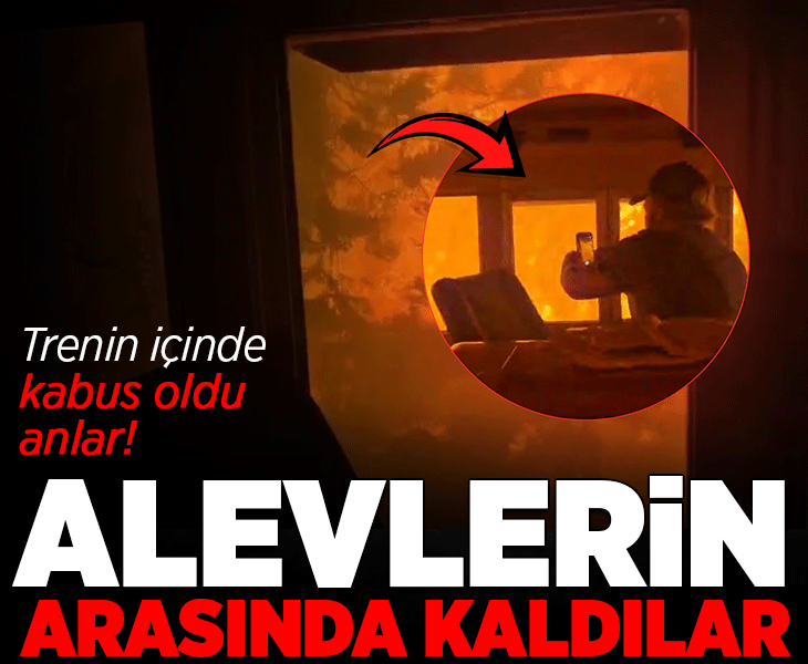 Yük treni alevlerin arasında kaldı! Kanada'da korkunç yangın